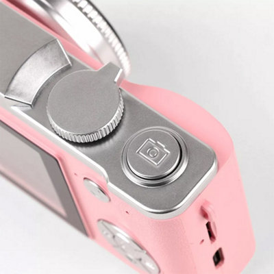 Pink Digital Camera HD 1080P, 64MP, 2.4'' LCD, 8X Zoom, Anti-Shake