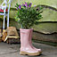 Pink Double Wellington Boots Large Outdoor Planter Ceramic Flower Pot Garden Planter Pot Gift for Gardeners