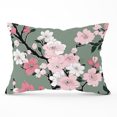 Pink Floral Abstract Pattern Cushions 33cm x 48cm