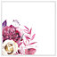 Pink floral (Picutre Frame) / 24x24" / Black