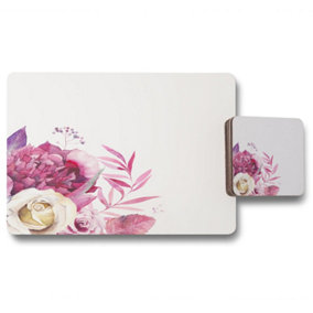 Pink Floral (Placemat & Coaster Set) / Default Title