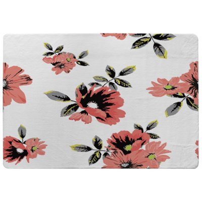 Pink Flowers Special Soft Home Rug