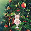 Pink Fluffy Angel Figurine Christmas Tree Hanging Ornaments Christmas Trees Doll