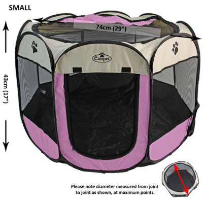 Pink Folding Portable Play Pen Small