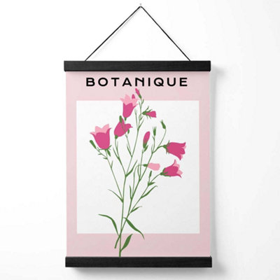 Pink Foxglove Flower Market Boho Medium Poster with Black Hanger