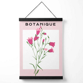 Pink Foxglove Flower Market Boho Medium Poster with Black Hanger