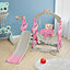 Pink Fun Indoor and Outdoor Swing and Slide Set Play Set
