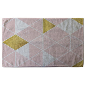 Pink & Gold Geometric (Bath Towel) / Default Title