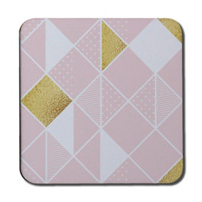 Pink & Gold Geometric (Coaster) / Default Title