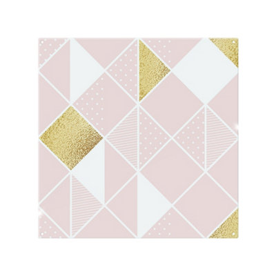 Pink & Gold Geometric Splash Back designer style
