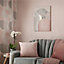 Pink & Grey Art Deco Geometric Printed Canvas Wall Art