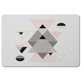 Pink & Grey Geometric Triangles (Placemat) / Default Title
