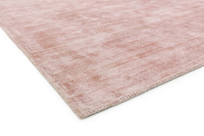 Pink Handmade , Luxurious , Modern , Plain Easy to Clean Viscose Rug for Living Room, Bedroom - 120cm X 170cm