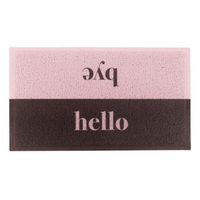 Pink Hello Bye Doormat (70 x 40cm)