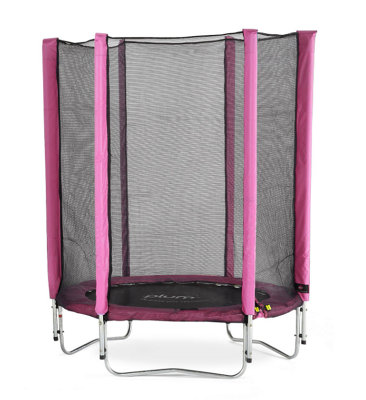 Pink Junior Trampoline and Enclosure - 4ft