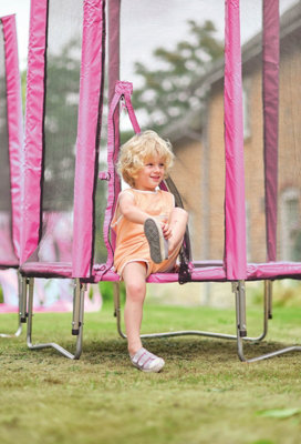 Pink Junior Trampoline and Enclosure - 4ft