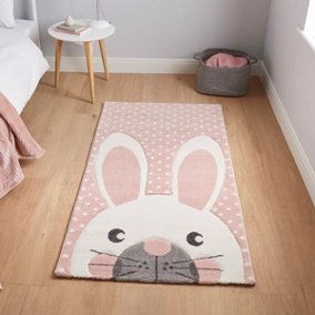 Pink Kids Animal Pictorial Graphics Modern Rug for Living Room Bedroom and Dining Room-120cm X 170cm