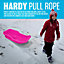 Pink Kids Heavy Duty Snow Sledge Toboggan Sleigh Sled Rope Plastic Adults Ski Board