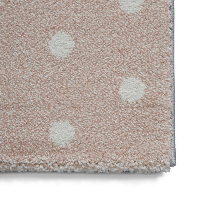 Pink Kids Modern Easy to Clean Graphics Pictorial Rug For Dining Room-120cm X 170cm - 5