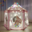 Pink Kids Play Tent Hexagonal Playhouse Castle Teepee Tent for girls