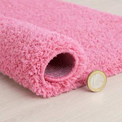 Pink Large Area Shaggy Rug Soft Texture Rug for living rooms kids room ...