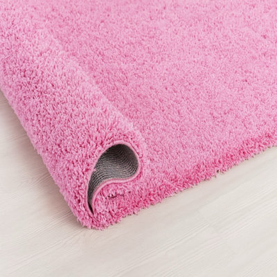 Pink Large Area Shaggy Rug Soft Texture Rug for living rooms kids room ...