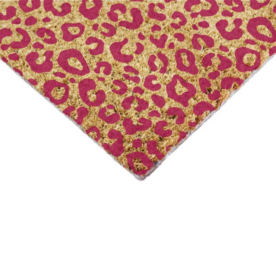 Pink Leopard Print Doormat (90 x 60cm)