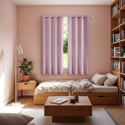 Bagaille Curtain ★ PINK GC GAVENO CAVAILIA Crushed Velvet Curtains 90x90 Blush Pink