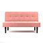 Pink Modern Fabric Padded Convertible Baby Sofa Bed,122 W x 74 D x 71 cm H