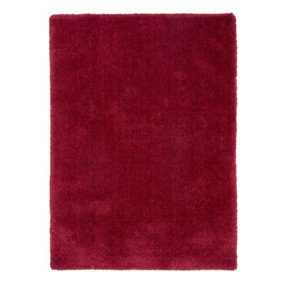 Pink Modern Plain Shaggy Easy to clean Rug For Bedroom & Living Room-160cm X 230cm
