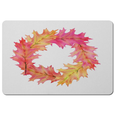 Pink & Orange Autumn Reath (Placemat) / Default Title