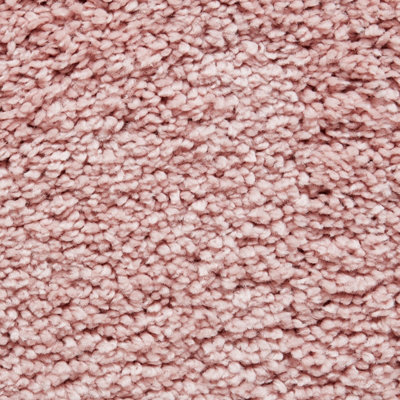 Pink Plain Shaggy Modern Easy to Clean Rug for Living Room Bedroom and ...