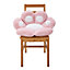 Pink Plush 1 Seater Chair Egg Chair Seat Cushion Pad Cat Claw Shaped Seat Cushion L 70 x W 60 cm