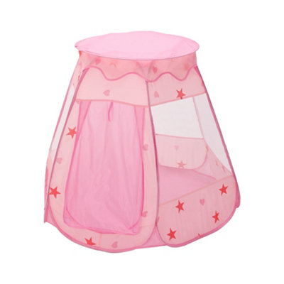 Pink Pop Up Kids Play Tent Ball Pit Portable Playhouse