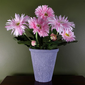 Pink Potted Daisy Flowering Plant Artificial