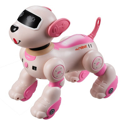 Pink Programmable Remote Control Robot Dog Toy Interactive Kids Toy