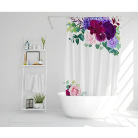 Pink & Purple Roses (Shower Curtain) / Default Title