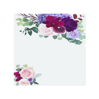 Pink & Purple Roses Splash Back designer style