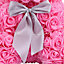 Pink Rabbit Simulation Foam Immortal Flower Rose with Gift Box and Warm Lights