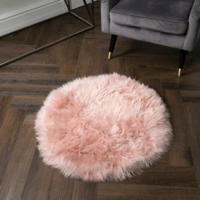 Pink Rectangle Sheepskin - Circle 70cm