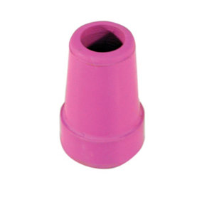 Pink Replacement Walking Stick Ferrule - 20mm Anti-Slip Durable Rubber Tip