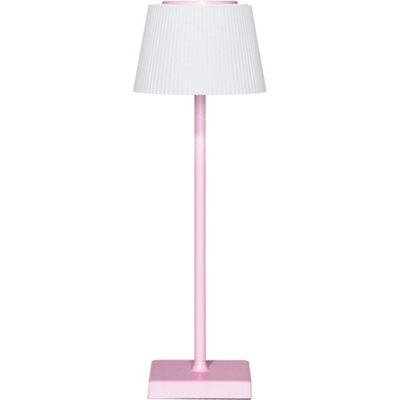 PINK RGB Rechargeable Table Lamp - Multi-Colour Bedside Light Wireless Dimmable