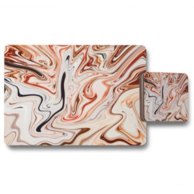 Pink Rippled Marble (Placemat & Coaster Set) / Default Title
