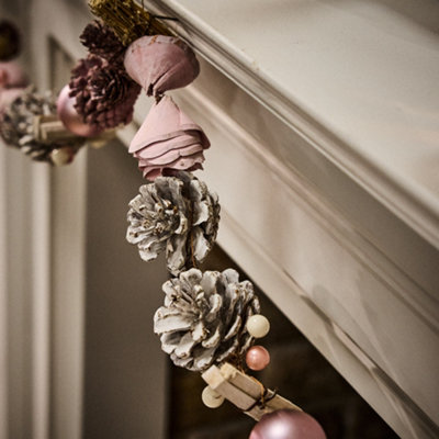 Chunky Aqua Blue Silver Tinsel Garland (2M) - Festive Décor