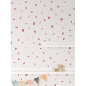 Pink Shades Polka Dot Wall Decal Stickers