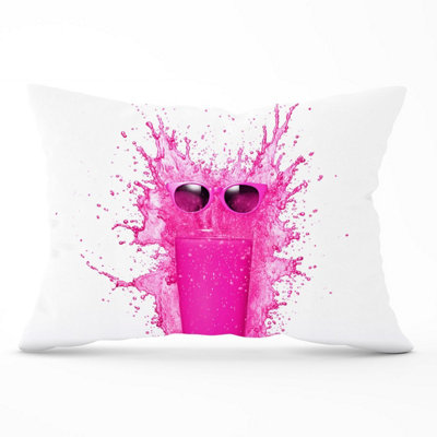 Pink Splashart Glass Cushions 33cm x 48cm