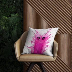 Pink Splashart Glass Outdoor Cushion 60cm x 60cm
