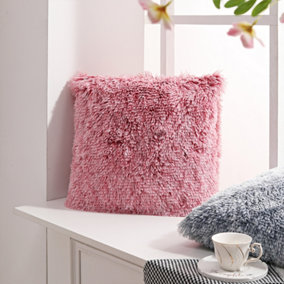 Pink Square Tie-Dye Long Plush Throw Pillow 45cm L x 45cm W