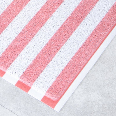 Pink Stiped Doormat (70 x 40cm)