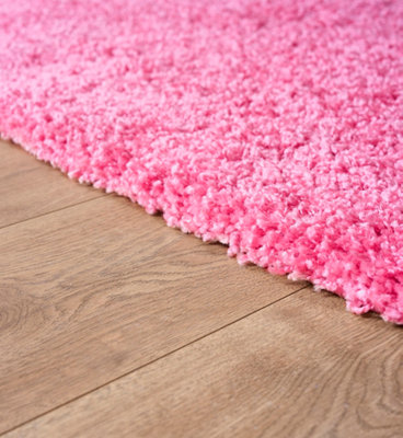Pink Thick Shaggy Rug - California - 240x330cm (8'x11'3